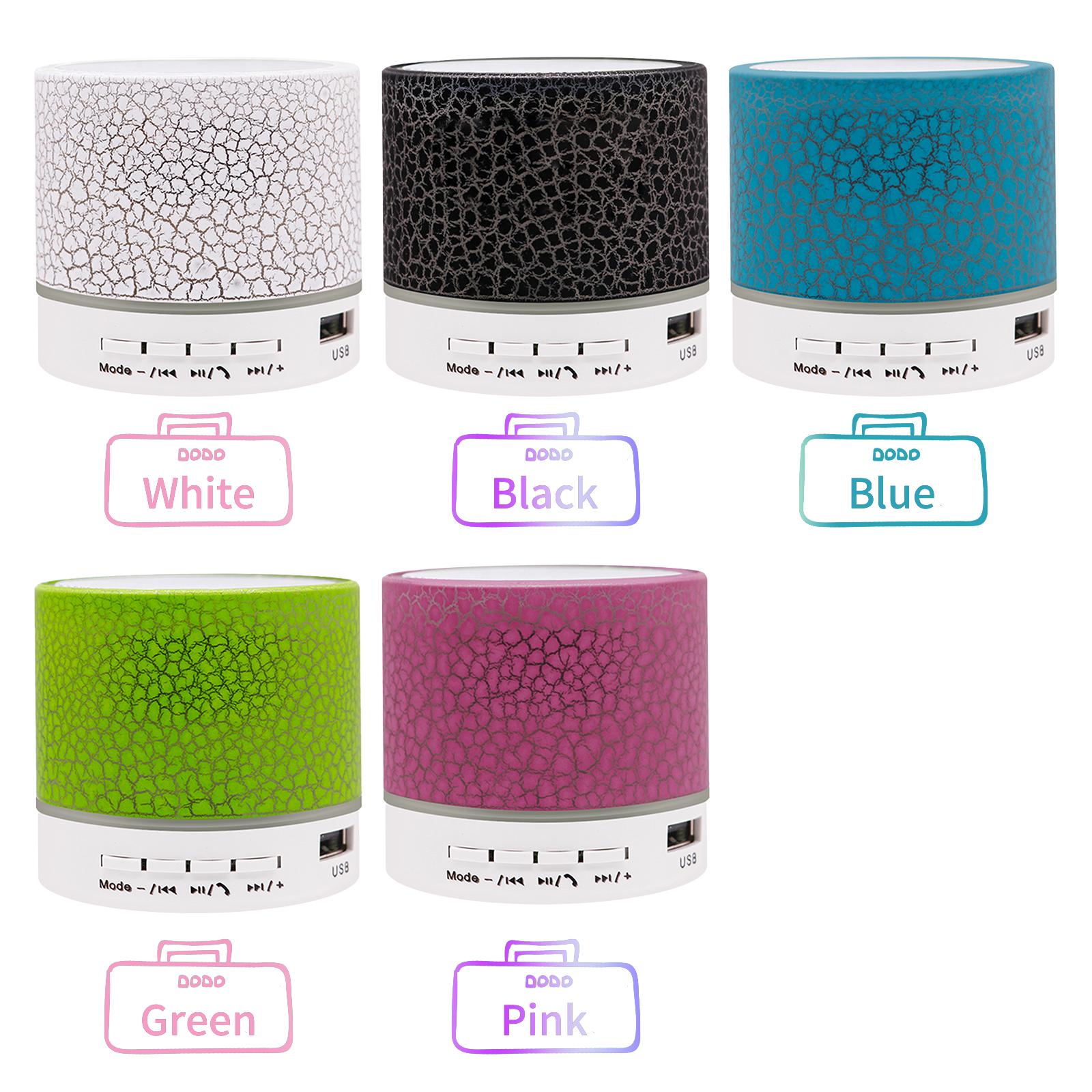 Mini Speaker 7-Color Lights Small Wireless BT Speaker Portable Rechargeable Speaker for Travel Outdoors Home Office