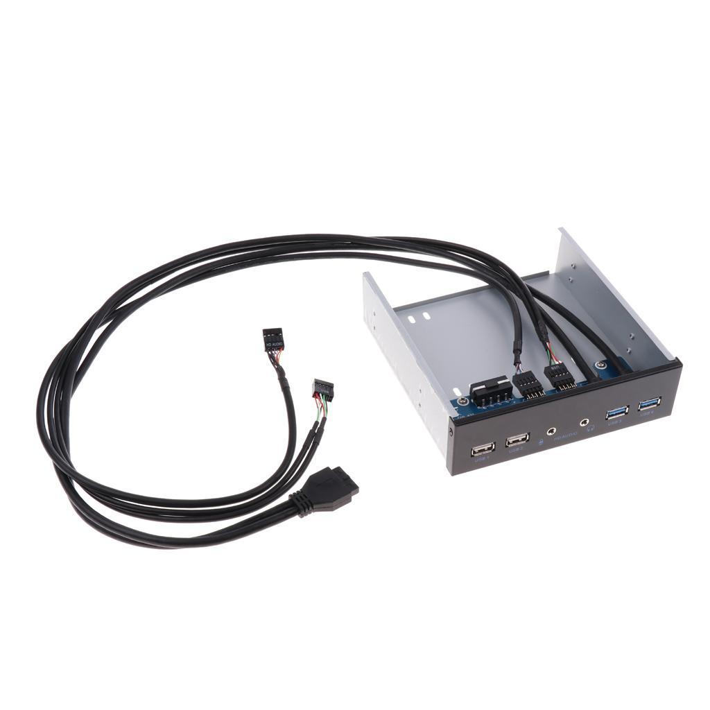 USB Front Panel Hub Dual USB2.0+USB3.0 with 1 HD Audio Output /1 Mic Input