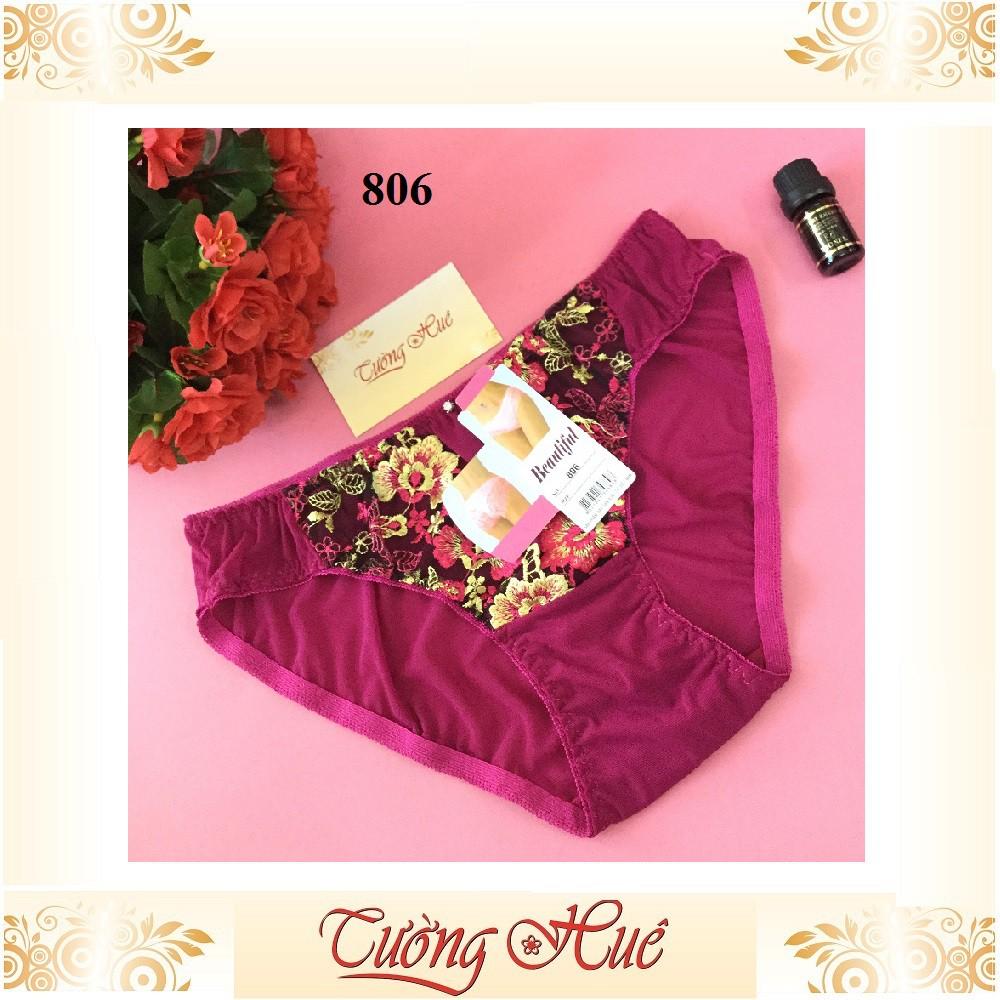 BỘ3 Quần lót nữ Beautiful 806 quần lót ren lưới cỡ lớn 2XL MÀU NGẪU NHIÊN.