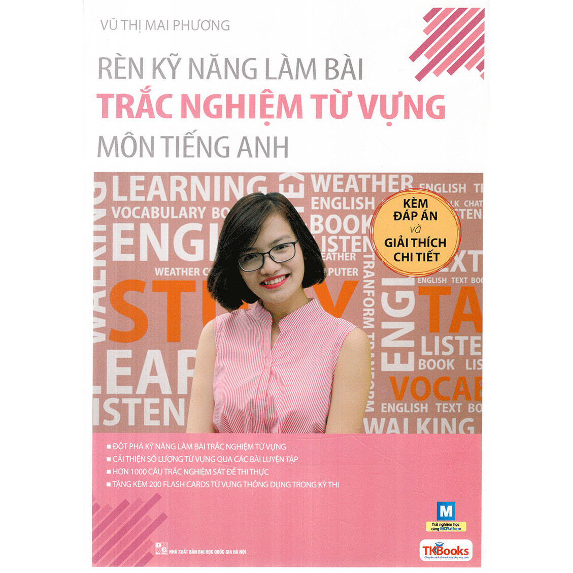 Rèn Kỹ Năng Làm Bài Trắc Nghiệm Từ Vựng Môn Tiếng Anh (Bộ Sách Cô Mai Phương) Qùa tặng bút TH