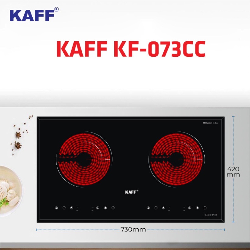 Bếp Hồng Ngoại Đôi Cảm Ứng KAFF KF-073CC - Hàng Chính Hãng