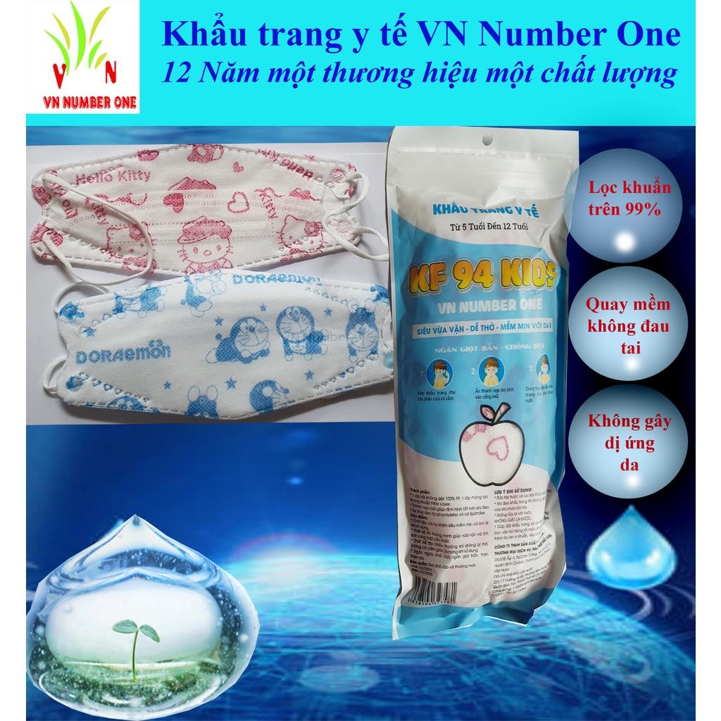 Khẩu trang y tế KF 94 Trẻ em VN NUMBER ONE Combo 5 gói (gói 10 cái)