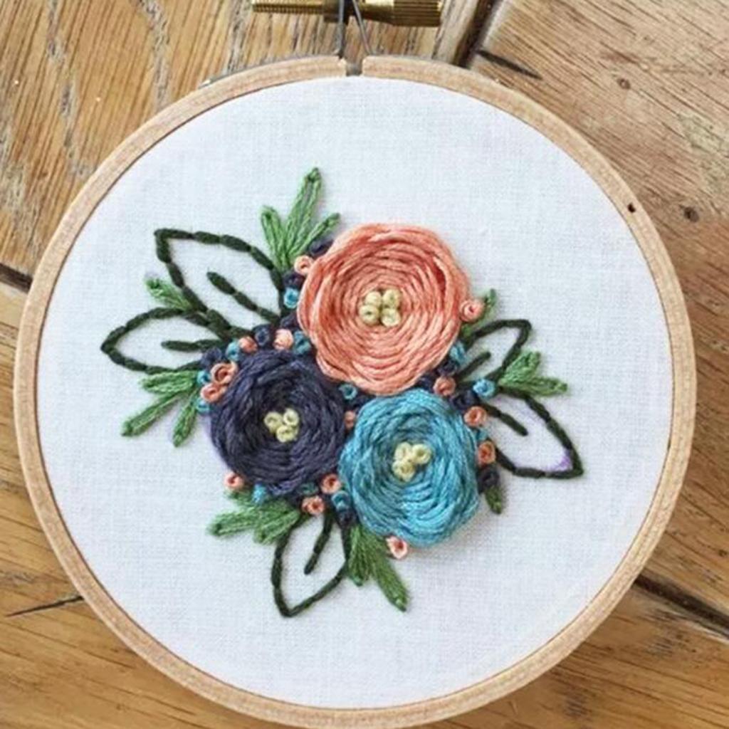 2pcs Cross Stitch Embroidery DIY Needlework Cross Stitch Kit Set - Flower Pattern, DIY Cross Stitch Picture Wall Decoration / Gift