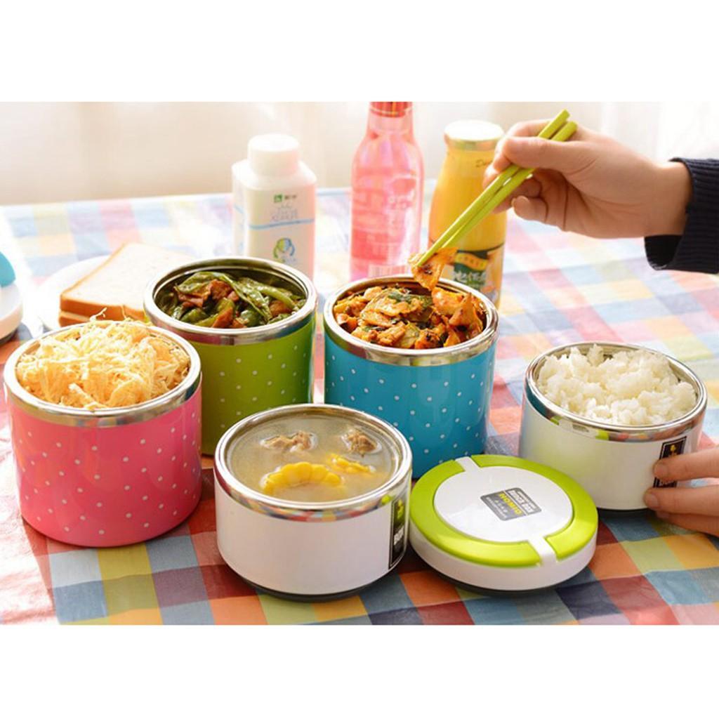 Hộp Cơm Giữ Nhiệt CHẤM BI