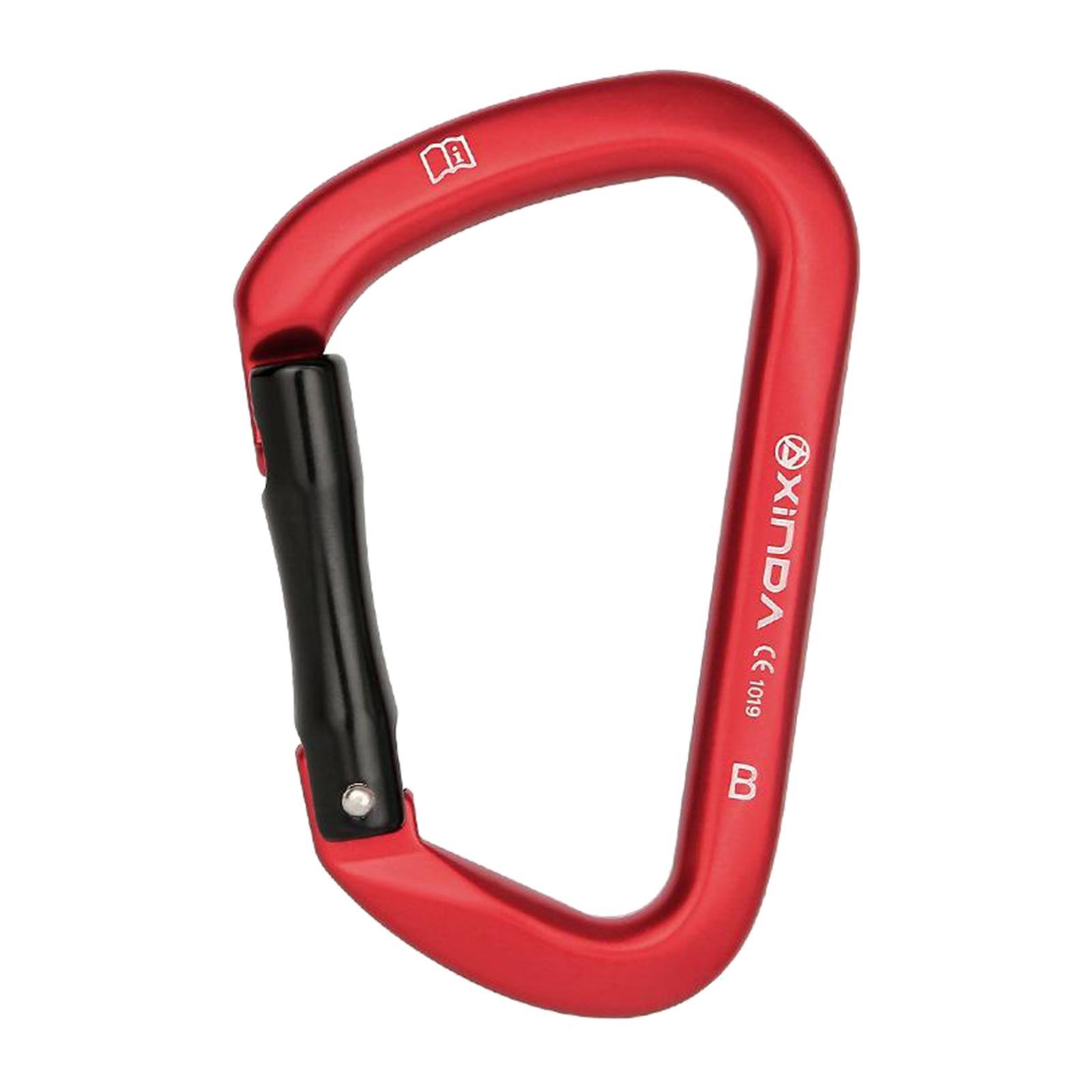 25KN Carabiner Auto Locking Karabiner Clasp Key Chain Equipment Red