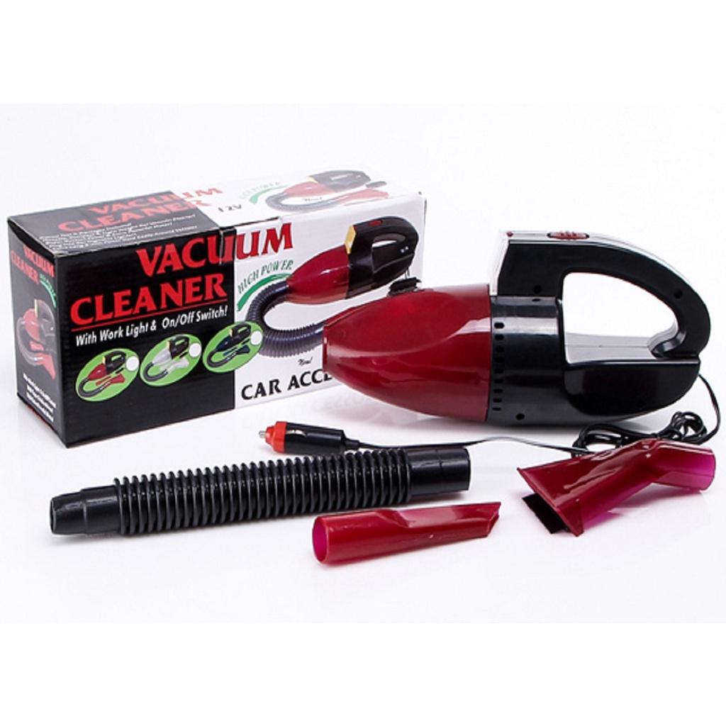 Máy Hút Bụi Xe Hơi Có Đèn Led Vacuum Cleaner Cao Cấp - Hút Bụi Ô Tô Cầm Tay Dây Mini Giá Rẻ Hộp Đỏ