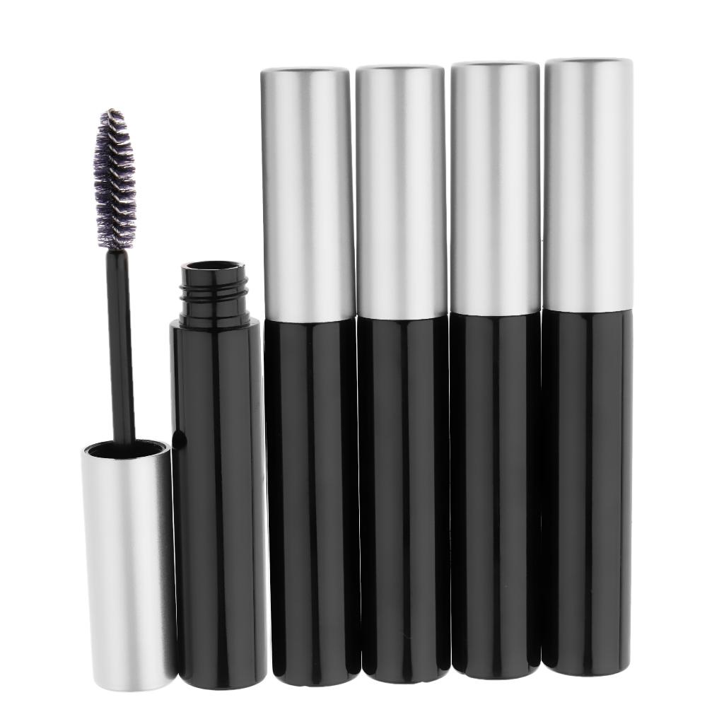 5 Pieces 10ML Black Empty Mascara Tube Eyelash Liquid Bottle Makeup Cream Tubes