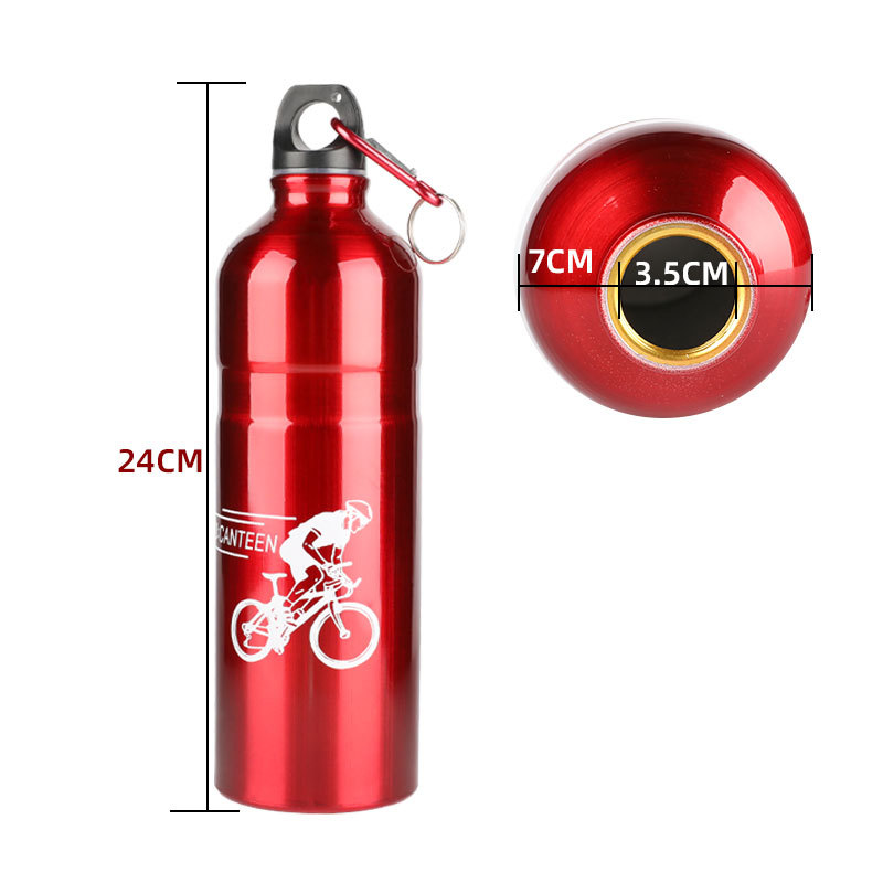 Bình đựng nước thể thao MOSOWORLD bằng hợp kim nhôm dung tích 750ml kèm móc treo tiện lợi