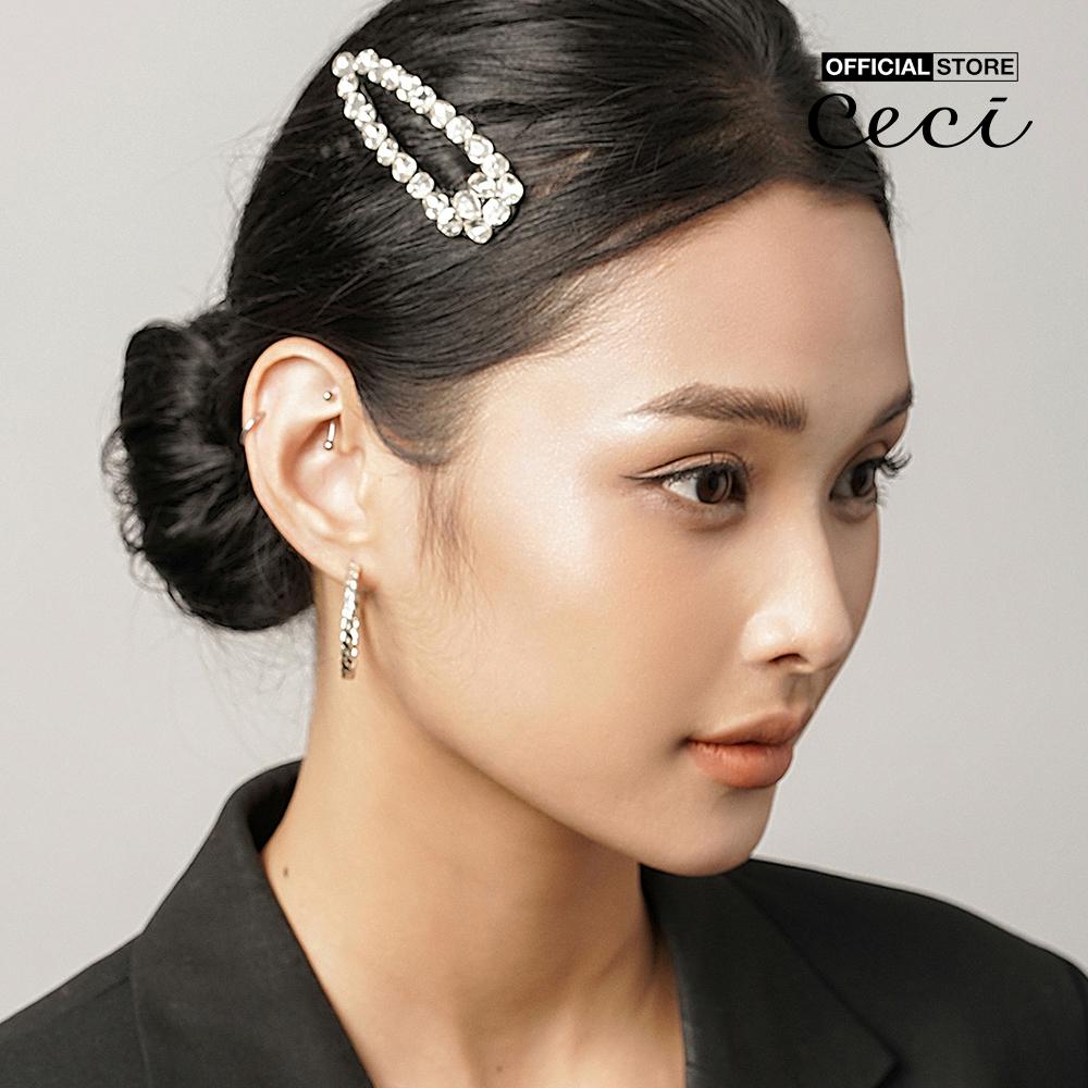 CECI - Kẹp tóc nữ dạng bật đính đá thời trang CC6-01000060