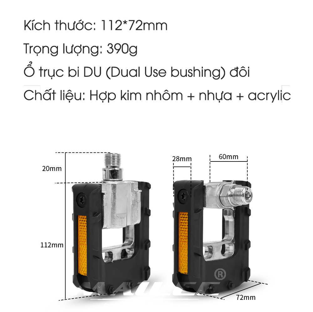 Bàn Đạp Xe Đạp Gấp 90 độ Hợp Kim Nhôm Chống Trượt YK-07, trục bi DU đôi, Dành Cho Xe Đạp Leo Núi, Gấp Gọn, Phụ Kiện Đi Xe Ngoài Trời - Mai Lee
