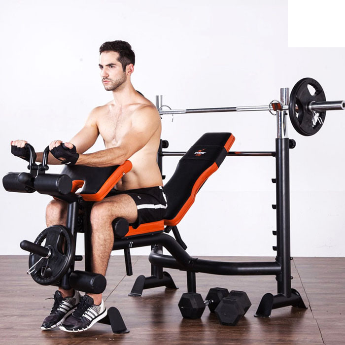 Ghế tập tạ đa năng GM-4380 | Dụng cụ tập GYM cho gia đình giá tốt - Thép dày 2,5 ly siêu khỏe + Đệm mút siêu êm