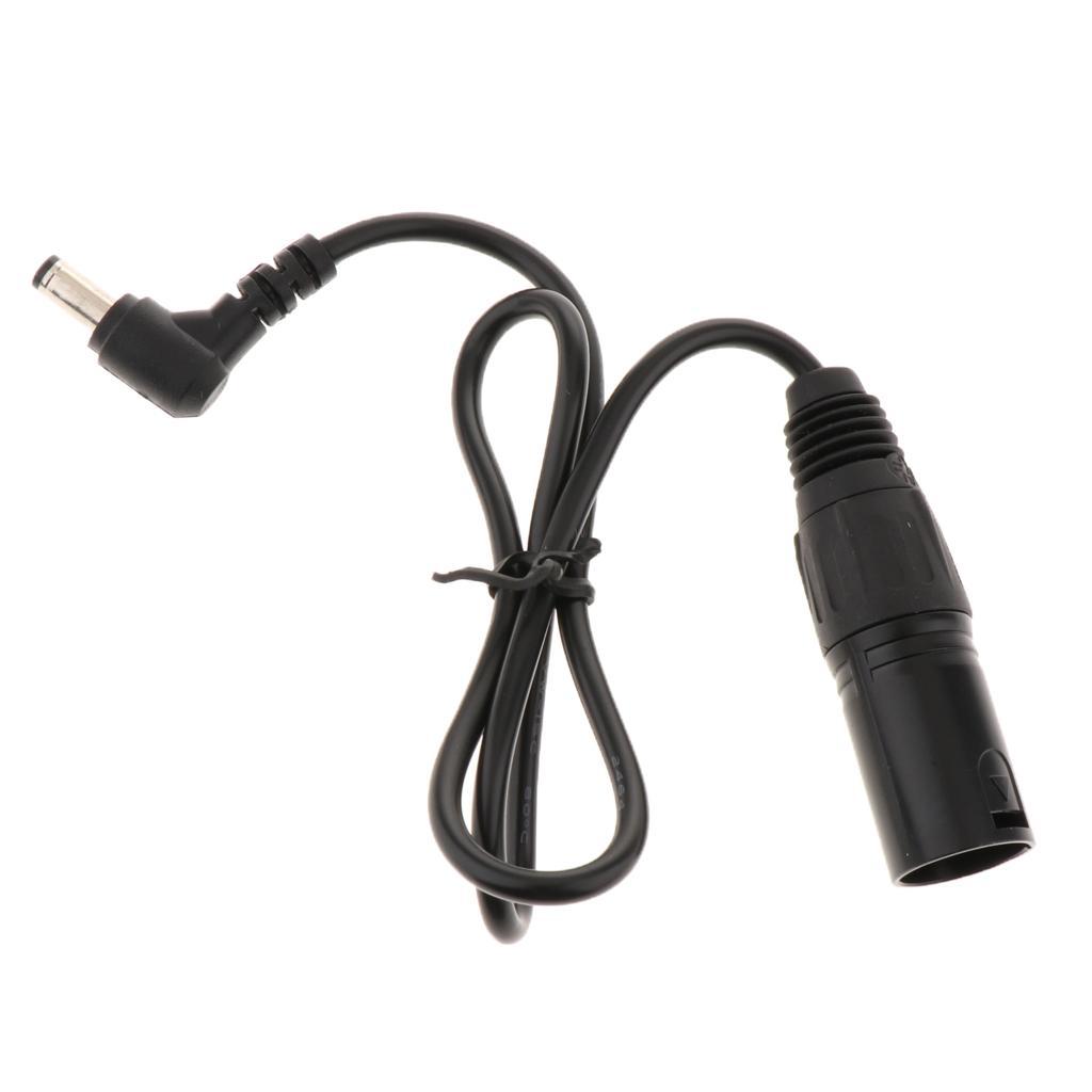 .5 x 2.1mm Male to 4 Pins XLR Male Connector DC Power Adapter Cable Cord
