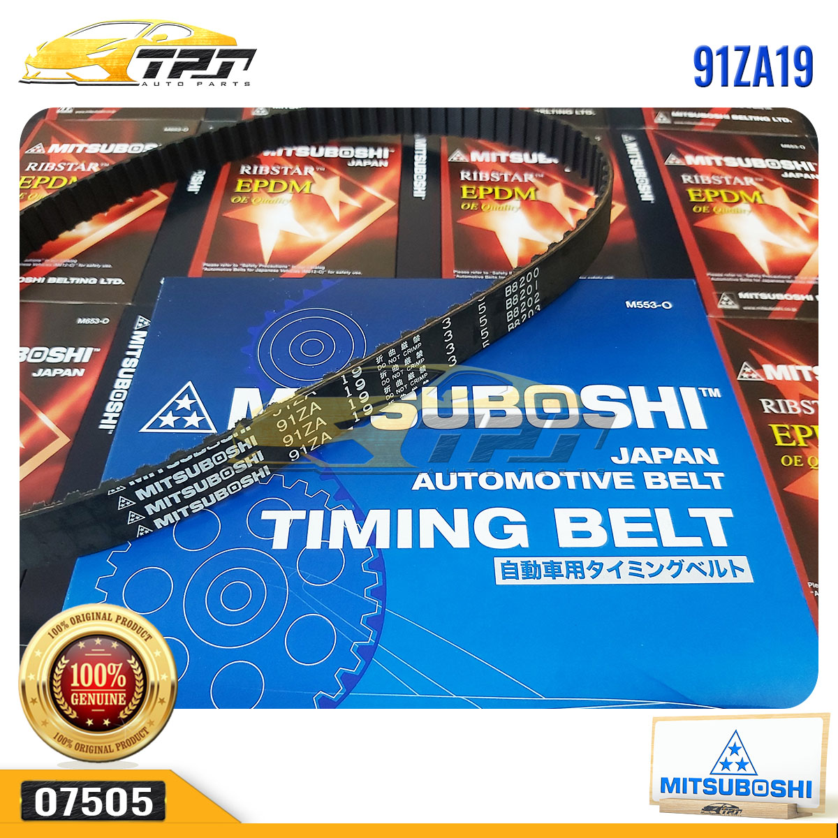 Dây Curoa Cam / Dây Đai Răng Daihatsu CHARADE G1 - Nissan MICRA 82-92 91ZA19 MITSUBOSHI - Japan