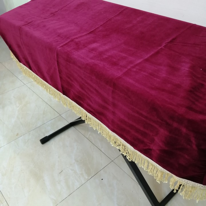 KHĂN PHỦ ĐÀN ORGAN LOẠI 61 PHÍM CHẤT LIỆU NHUNG ĐỎ
