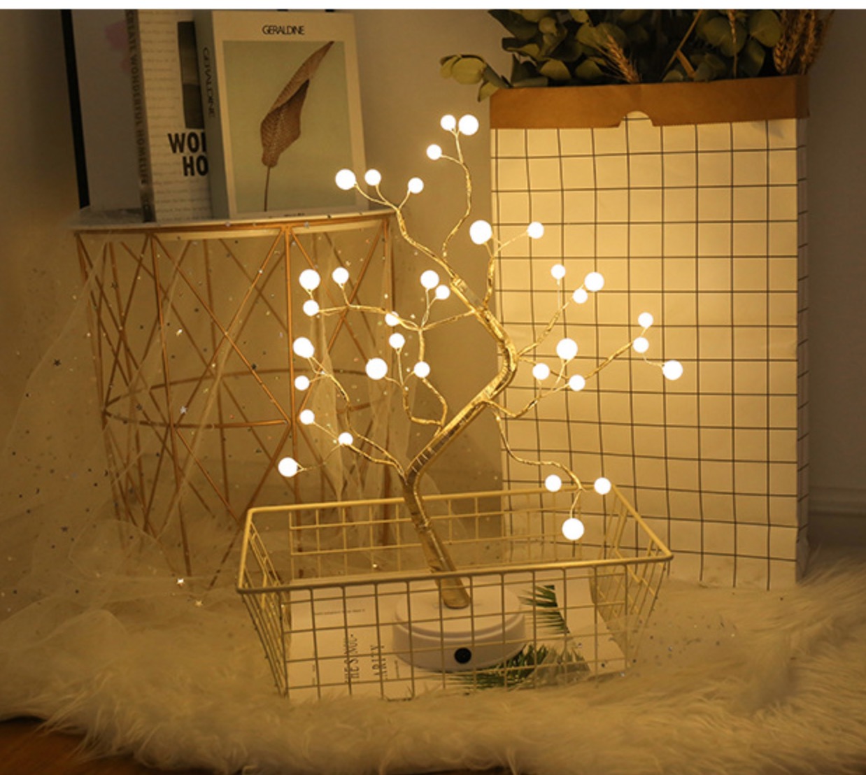 Đèn bàn trang trí giáng sinh ngọc trai