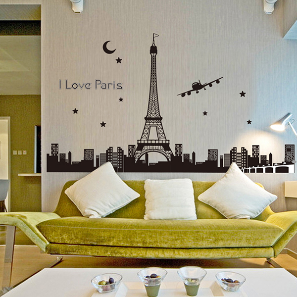 Decal Dán Tường Tháp Pari Dạ Quang Binbin PK230