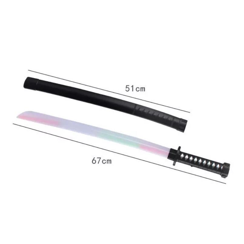 Đồ chơi kiếm phát sáng katana Samurai nhật có đèn led âm thanh,Dài 67cm đồ chơi vận động cho bé tặng3 pin