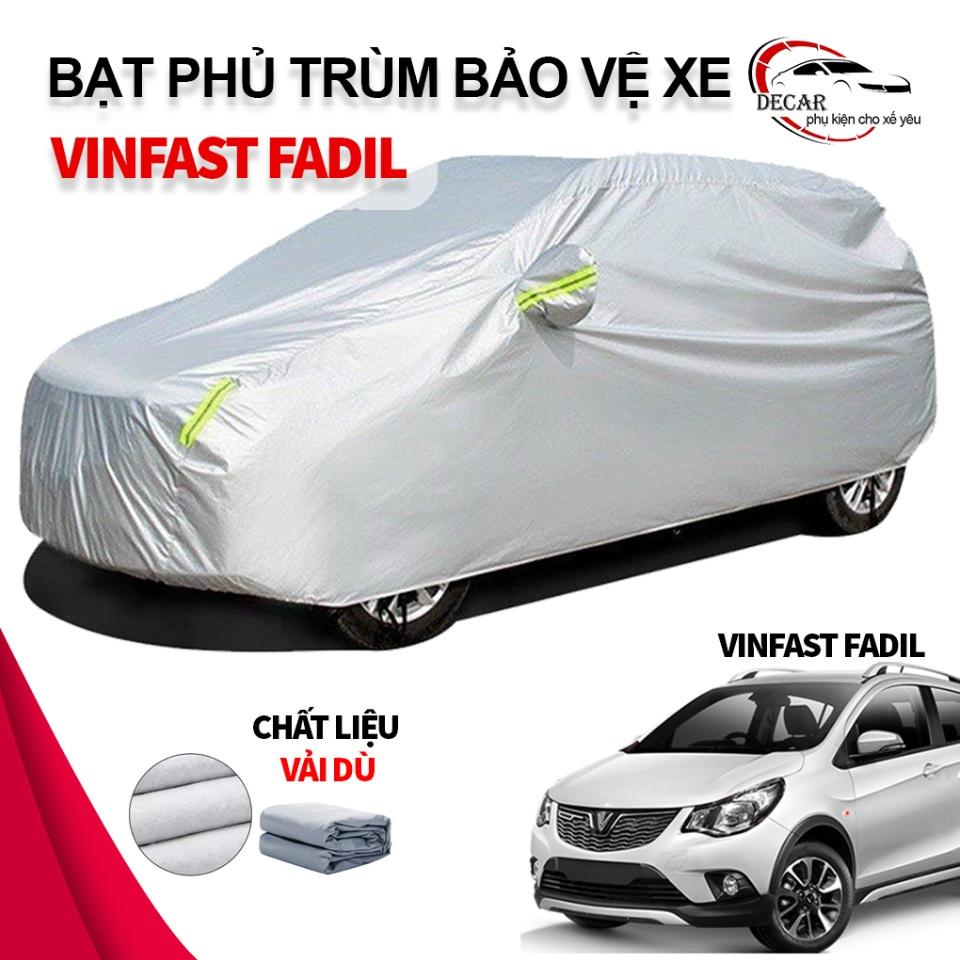 Bạt phủ xe ô tô vinfast fadil chất liệu vải dù oxford cao cấp, áo trùm xe ô tô 5 chỗ fadil , bạc phủ