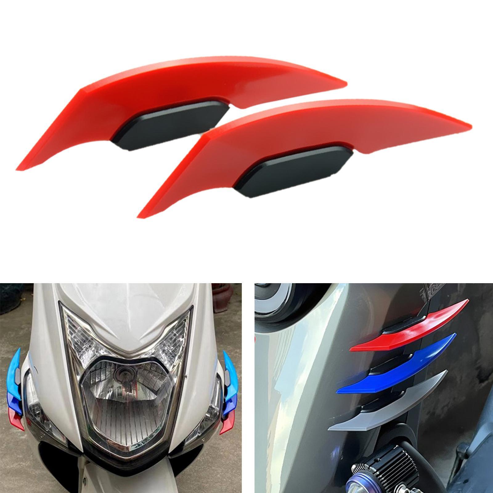 Motorcycle Winglet Aerodynamic Spoiler  for Electric Motorcycles Red