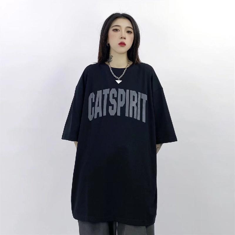 Áo Thun Tay Ngắn Dáng Rộng Cỡ Lớn Thoải Mái In Họa Tiết Thời Trang Mùa Hè Cho Nam Và Nữ