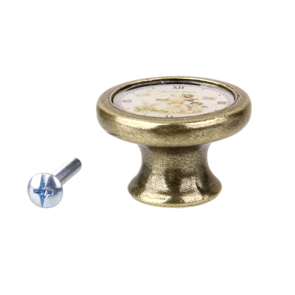 2 Pieces Girl Print Cabinet Door Drawer Handle Pull Knobs Furniture Hardware