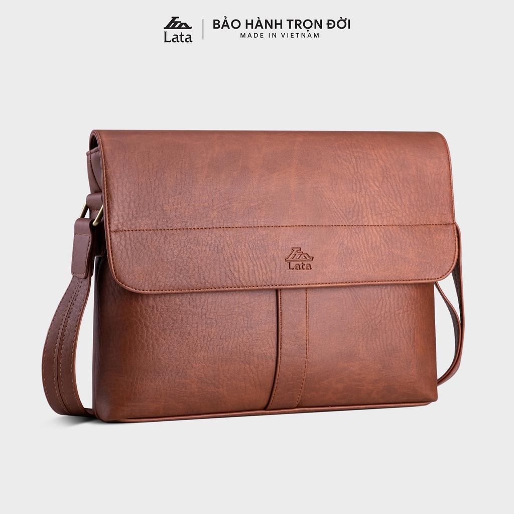 Túi đeo chéo da nam phom ngang LATA TN25 - Bảo Hành Trọn Đời