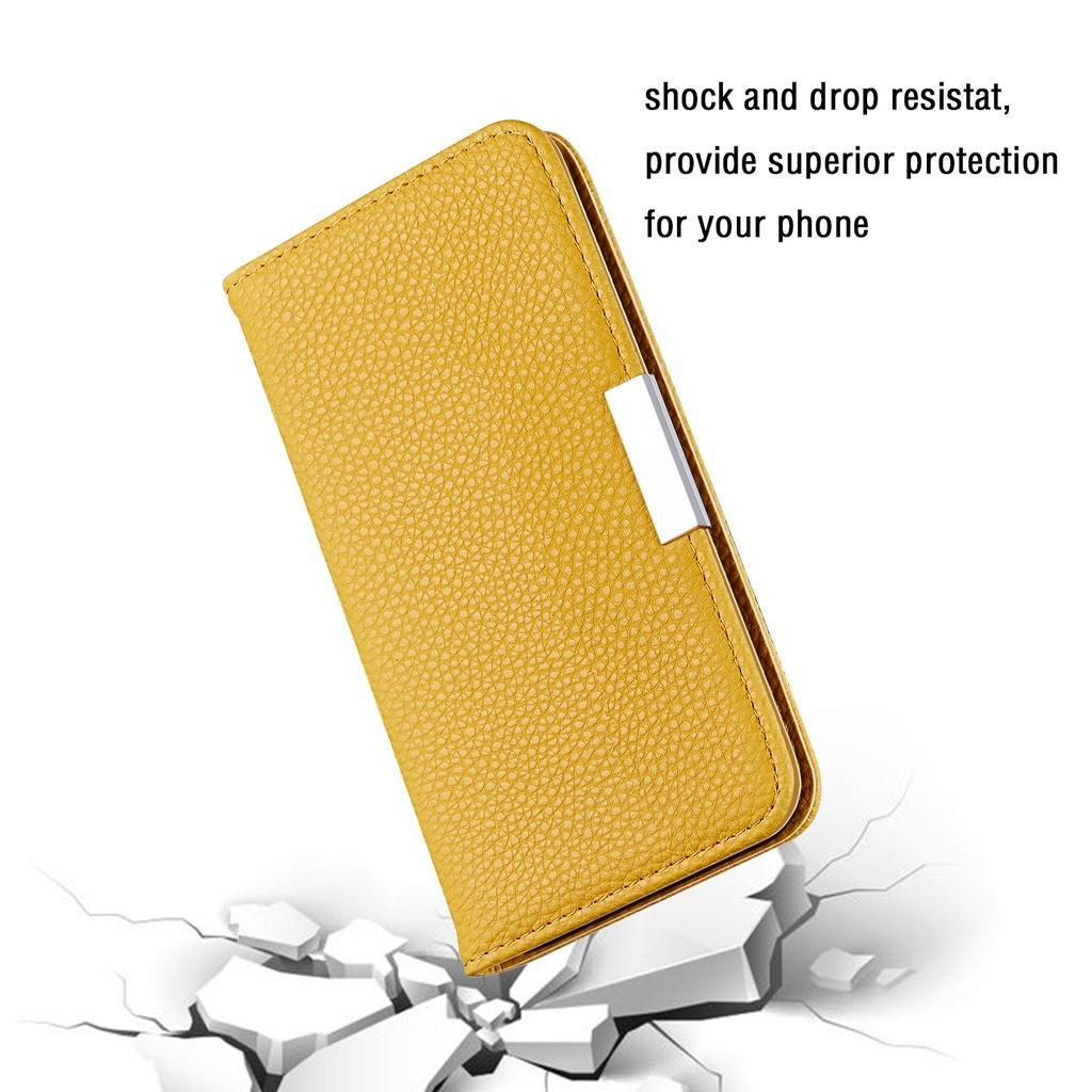 Bao da điện thoại nắp lật kiêm giá đỡ và ví đựng thẻ cho Samsung Galaxy S7 Edge S8 Plus S9 Plus S10e S10 Plus