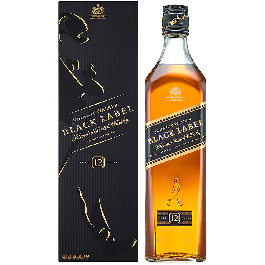 Rượu Johnnie Walker Black Label Blended Scotch Whisky 40% 750ml [Không Hộp]