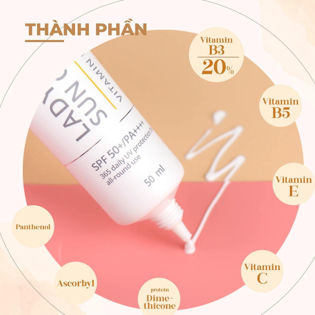 Kem chống nắng phục hồi bảo vệ da K Lady Care SPF 50+/PA++++ 50ml