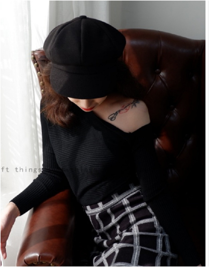 Mũ bê rê có vành phong cách Hàn nón nồi nỉ thời trang