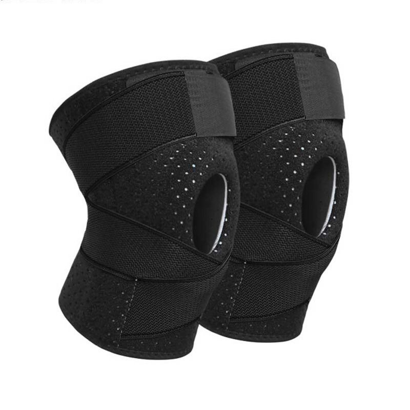 Bộ 2 Đai Bảo Vệ Đầu Gối Có Lò Xo Trợ Lực Hỗ Trợ Khớp Gối Sport Knee Pad Aolikes Ye - 7908 - Blackđen