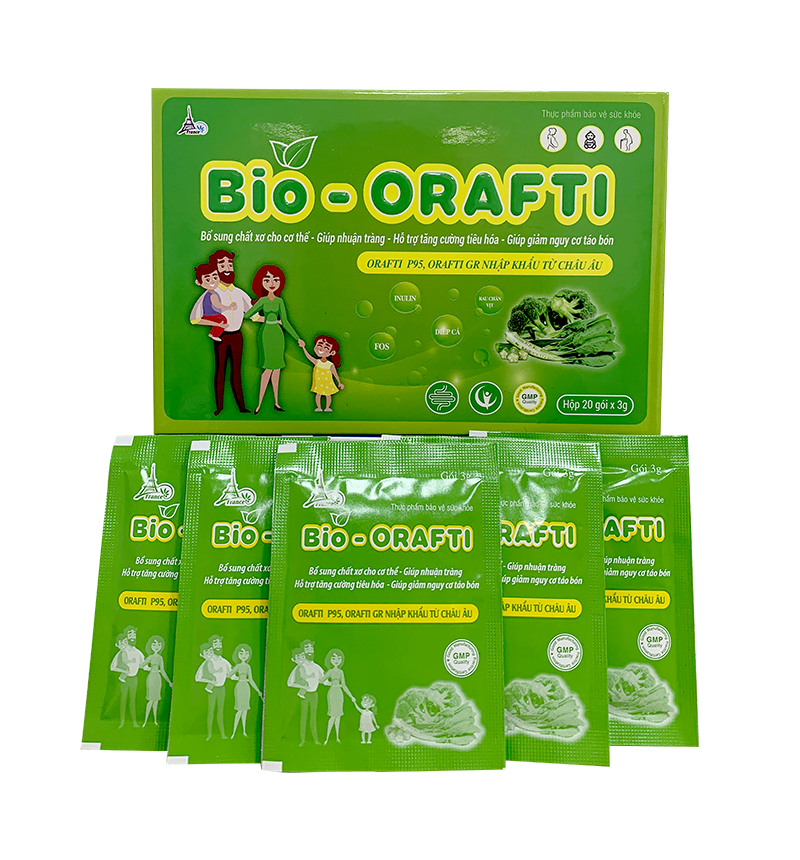 Gói Uống Bổ Sung Chất Xơ Giúp Giảm Táo Bón BIO- ORAFTI ( hộp 20 gói )