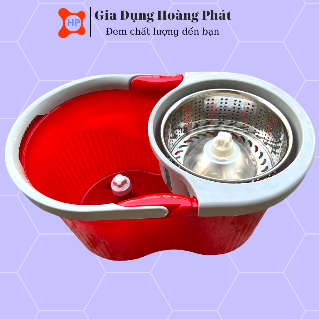 Thùng / Xô Lau Nhà 360° Lồng Inox