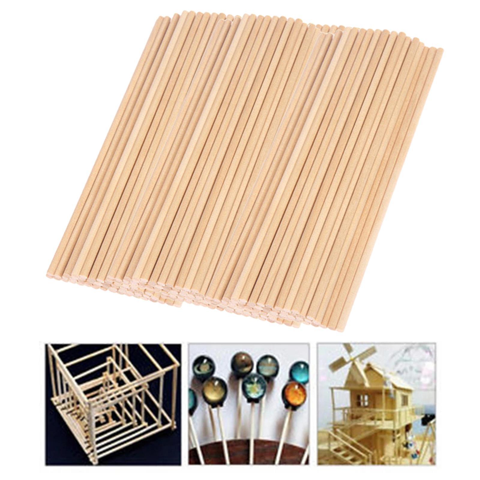 Wooden Pieces Wood Sticks Dowels Rod Round Shaped – Unfinished Wood Easy to Paint, Stain, Embellish – Perfect for Art Craft Project, Natural