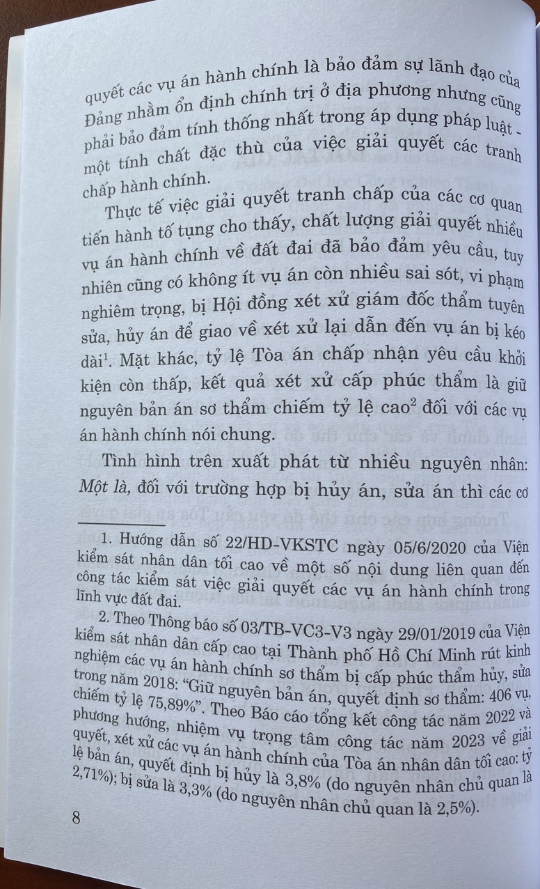 Giải quyết tranh chấp hành chính trong lĩnh vực quản lý đất đai - Phát hiện vi phạm và xử lý vướng mắc (Sách chuyên khảo)