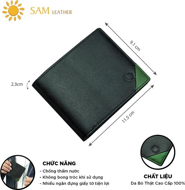 Ví Nam Da Bò SAM Leather – Bóp Da Nam cao cấp SAM018