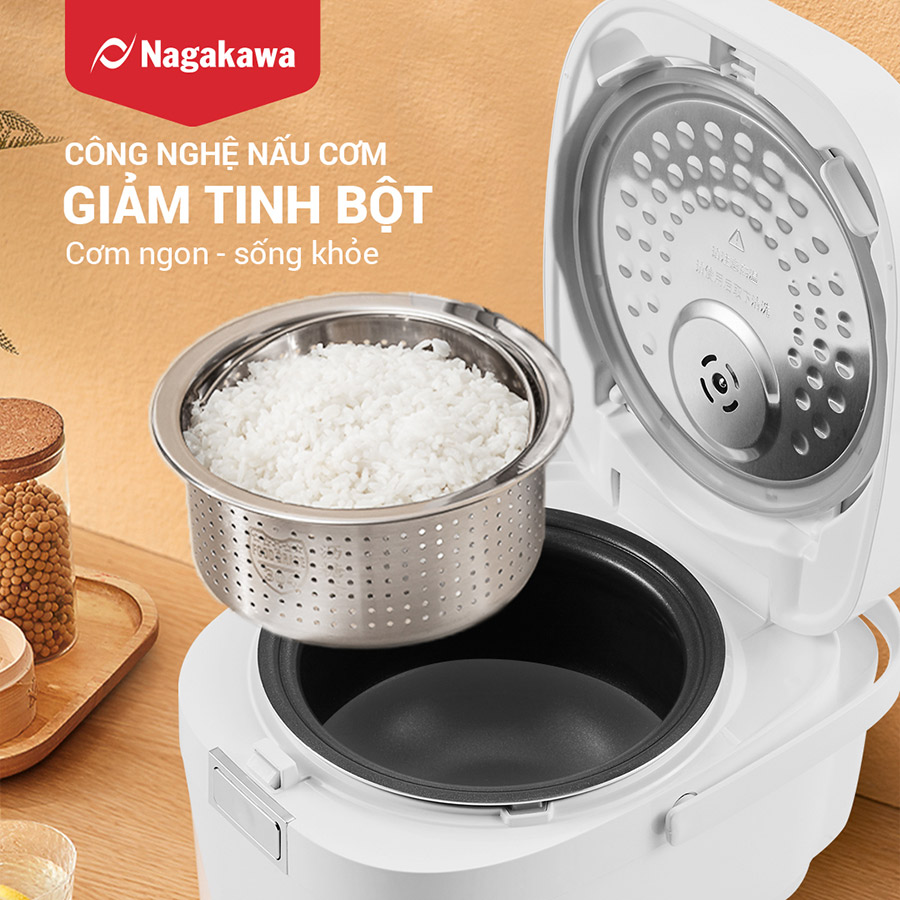 Nồi cơm điện cao tần 1.2L Nagakawa NAG0139 - Hàng chính hãng