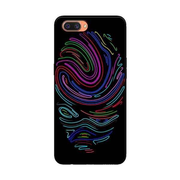 Ốp Lưng Dành Cho Oppo A12e mẫu Vân Tay Neon - Hàng Chính Hãng