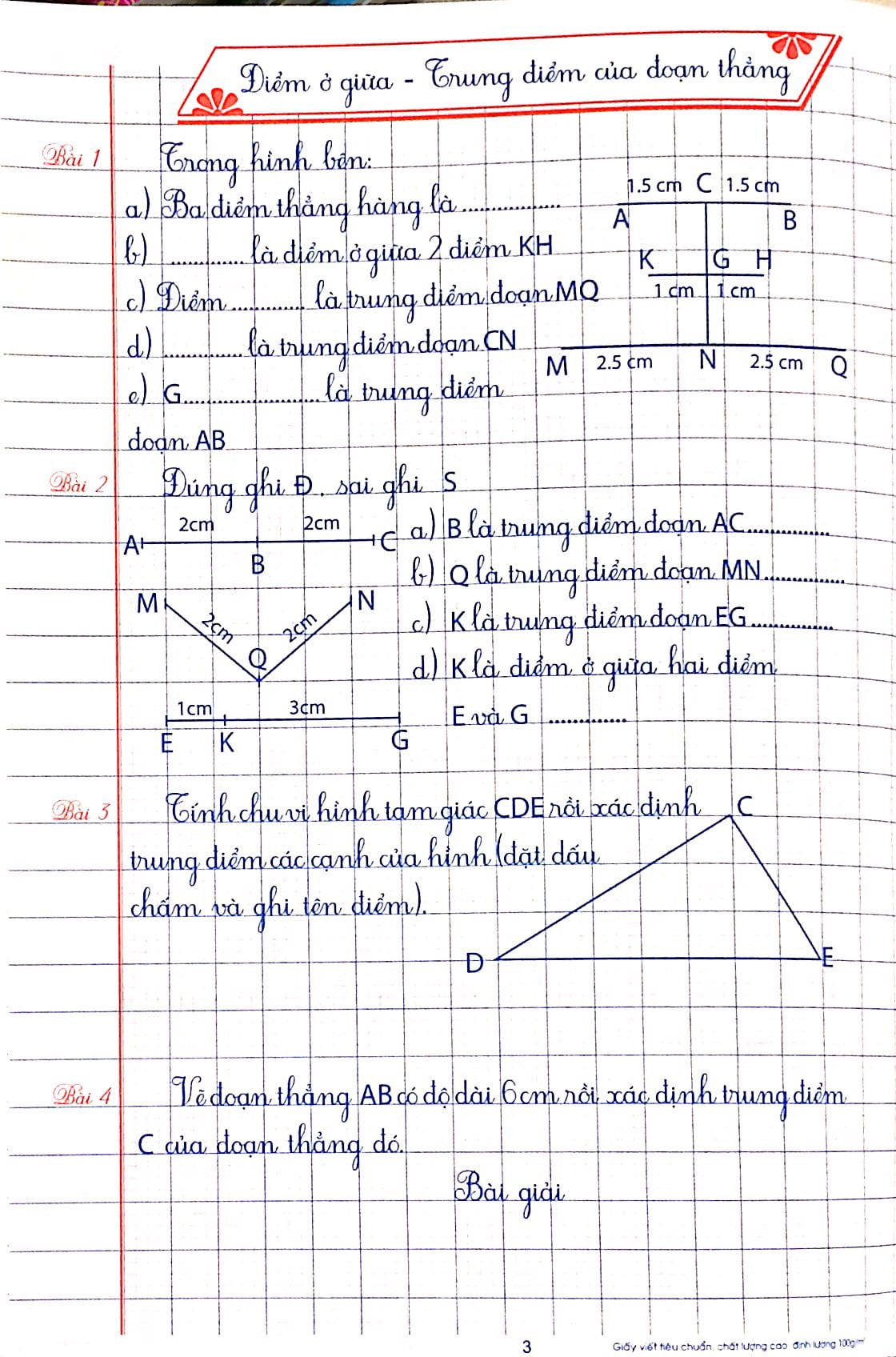 Vở Ô Li Thực Hành Toán 3 - Quyển 2