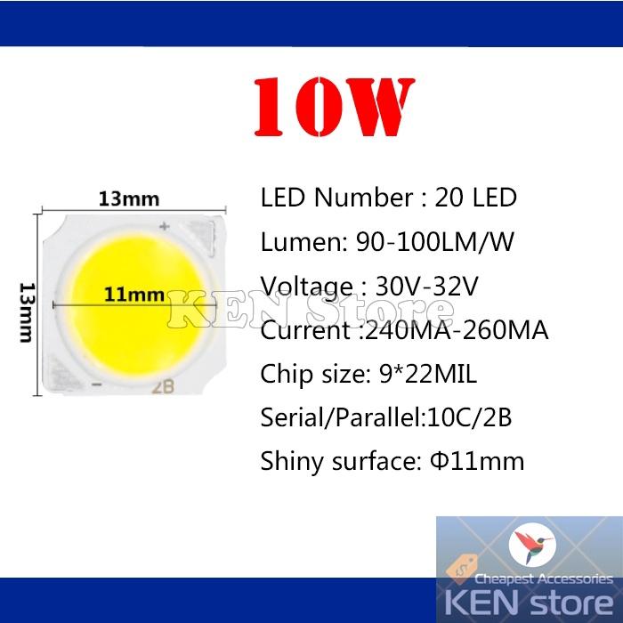 Bóng led 3W 5W 7W 10W vuông 13mm