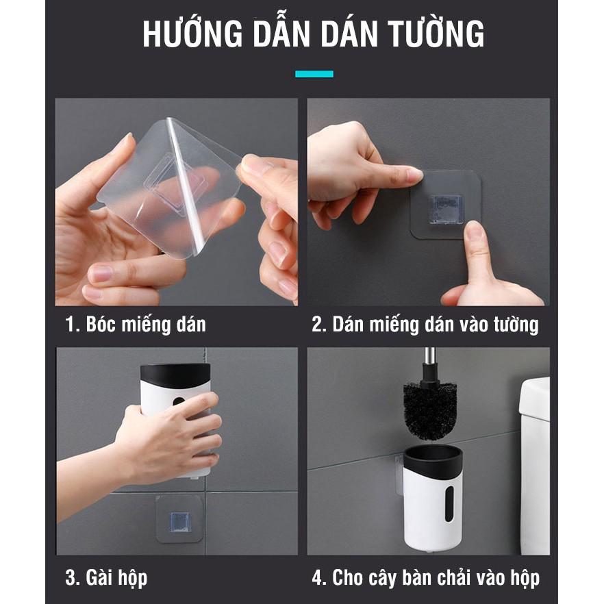 Cây kệ bàn chải cọ rửa bồn cầu - vệ sinh- Thiết kế dán tường tiện lợi NT08