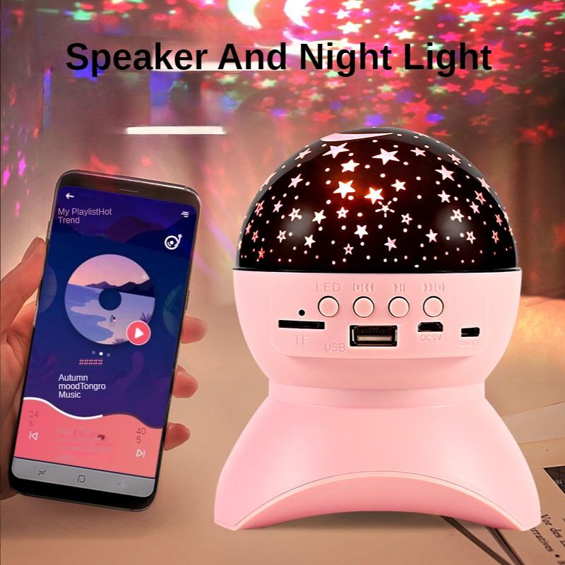 Loa Bluetooth có đèn nhiều màu Chất lượng âm thanh cao Hộp âm thanh không dây xoay Home KTV Đèn flash đổi màu TF USB Màu sắc: Đen