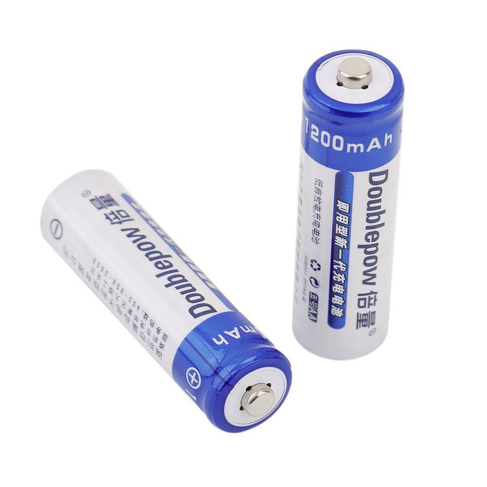 Bộ 02 Viên Pin Tiểu Sạc AA Cao Cấp 1200mAh Doublepow - Hàng nhập khẩu