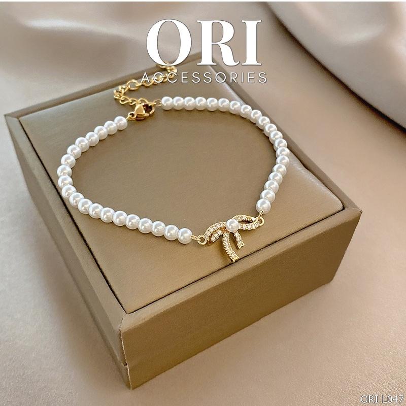 Lắc tay nữ chuỗi hạt hình nơ Arian sang trọng ORI ACCESSORIES L047