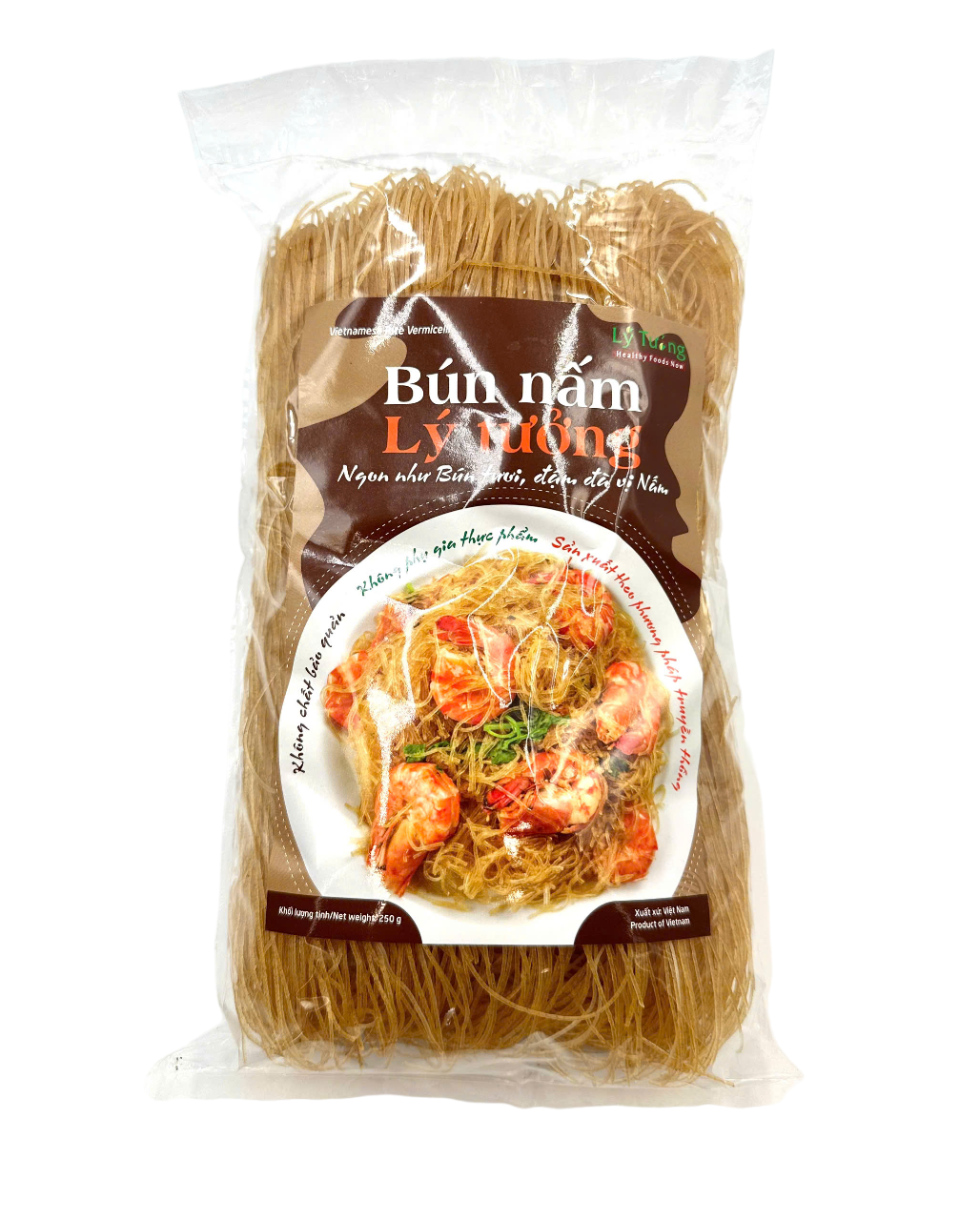 Bún Nấm Lý Tưởng 250g, Hữu Cơ Ăn Kiêng Eat Clean Thực Dưỡng Siêu Ngon Đậm Đà Vị Nấm