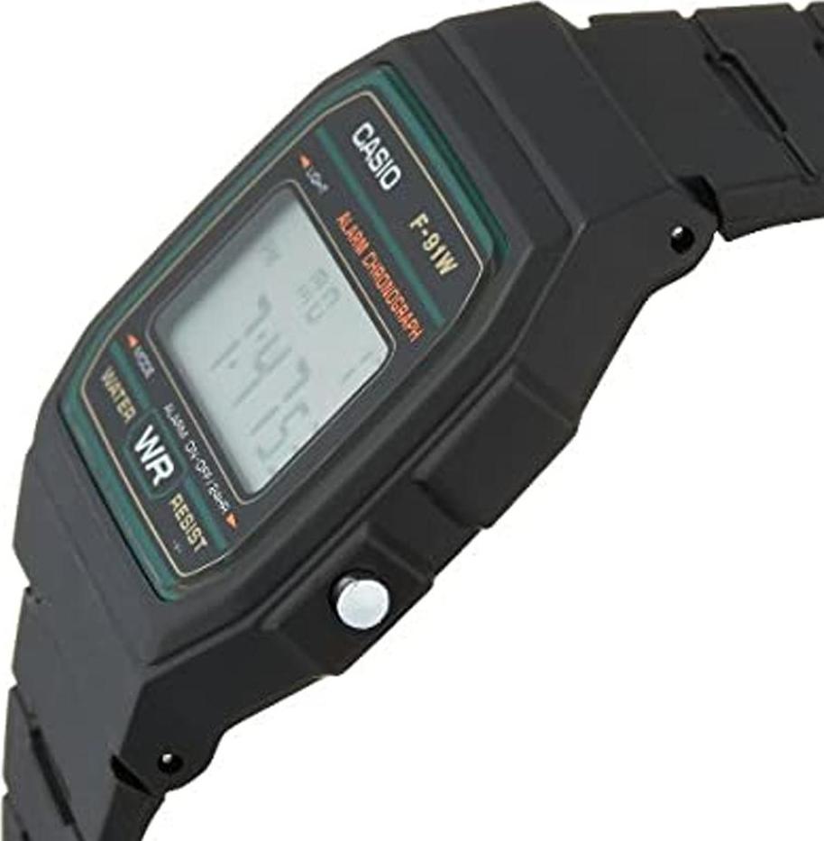 Đồng hồ unisex dây nhựa Casio F-91W-3DG