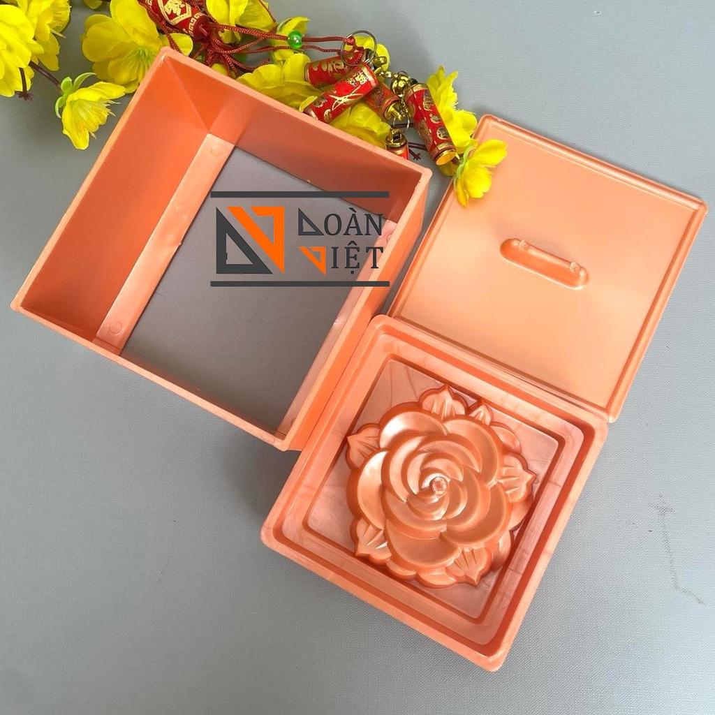 Khuôn nhấn Xôi VUÔNG LỚN Hình Hoa Hồng, Sen , 12.5cm -3D SIÊU SẮC NÉT - Bí quyết làm bánh SIÊU ĐẸP, NHANH và TIỆN LỢI. P