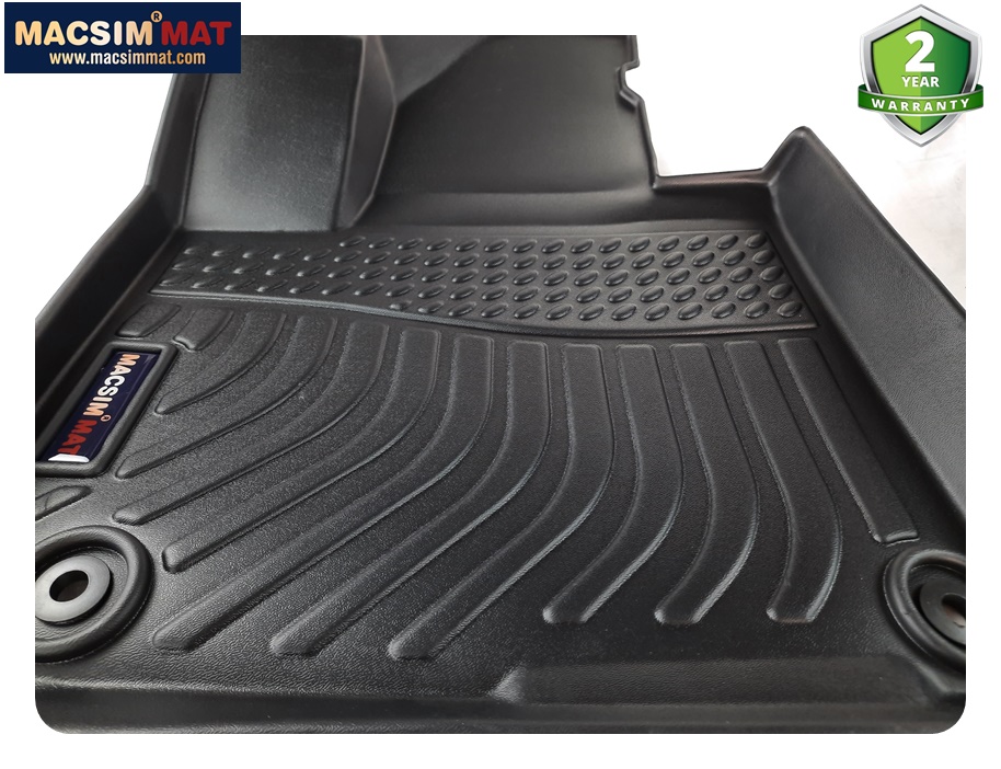 Thảm lót sàn xe ô tô dành cho Kia Sorento 2021- Nhãn hiệu Macsim chất liệu nhựa TPV cao cấp màu đen