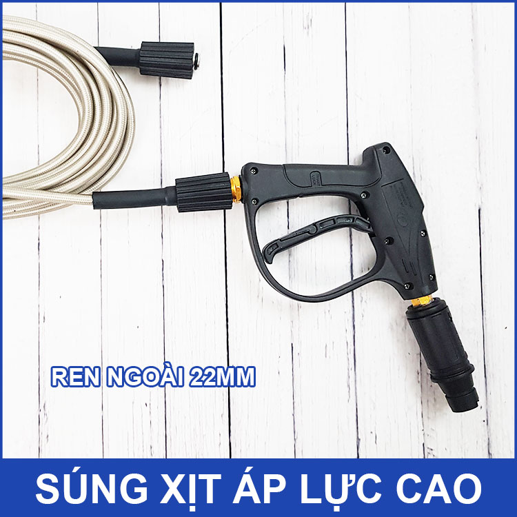 Súng xịt áp lực cao mỏ vịt ren ngoài 22mm dài 27cm Smartpumps