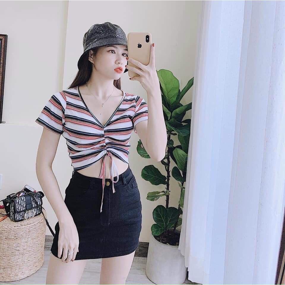 CHÂN VÁY KAKI DÁNG NGẮN CHO NỮ